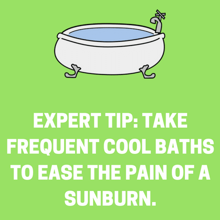 Ease the pain of sunburn with cool baths